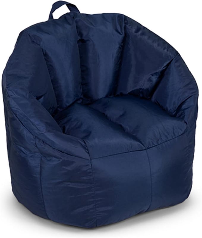 Comfortabele Zitzak met Rugleuning en Armsteun Blauw