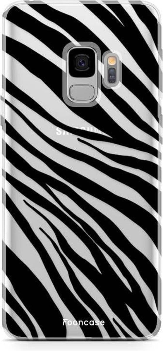 Fooncase Hoesje Geschikt voor Samsung Galaxy S9 - Shockproof Case - Back Cover / Soft Case - Zebra print