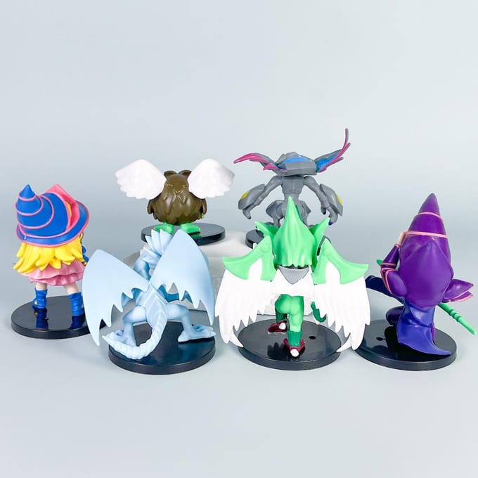 6 stuks/set Yu-Gi-Oh! Duel Monsters Verzameling Model Anime Figuur Poppen Speelgoed No box gray