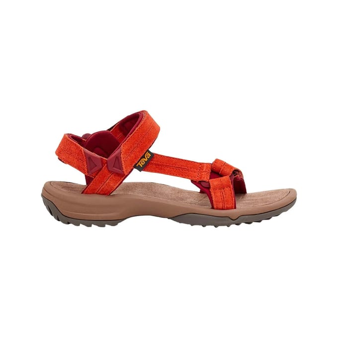 Teva W Terra Fi Lite Suede Dames Sandalen - Rood/Oranje - Maat 39