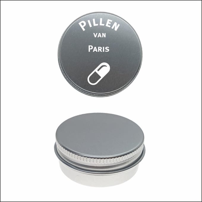 Pillen Blikje Met Naam Gravering - Paris