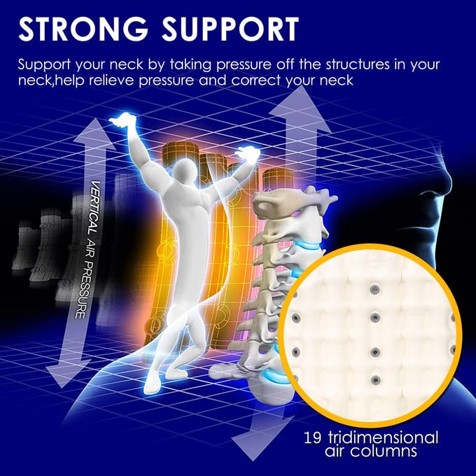 LEAMAI collier Cervical médical dispositif de Traction du cou gonflable pincé nerf cou civière pour blanc