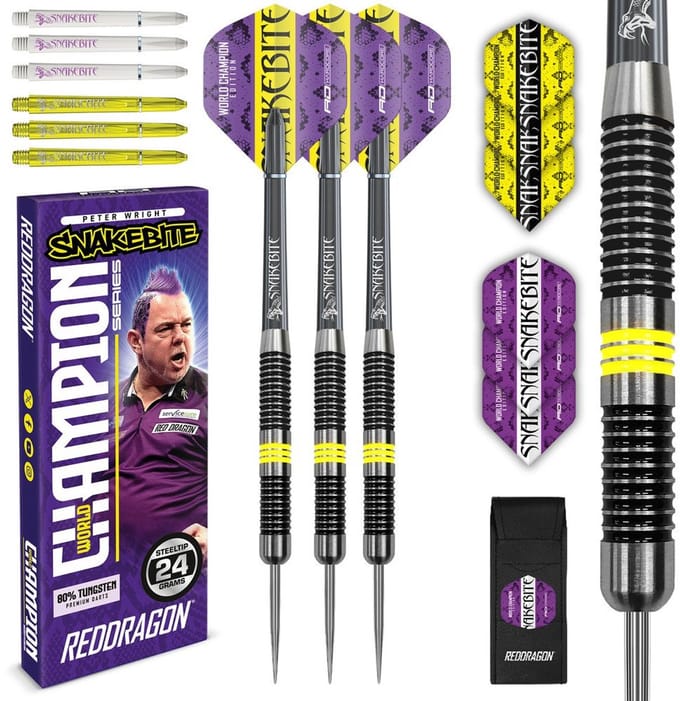 Red Dragon Peter Wright Snakebite Champion Series 80% Dartshopper Exclusives - Dartpijlen