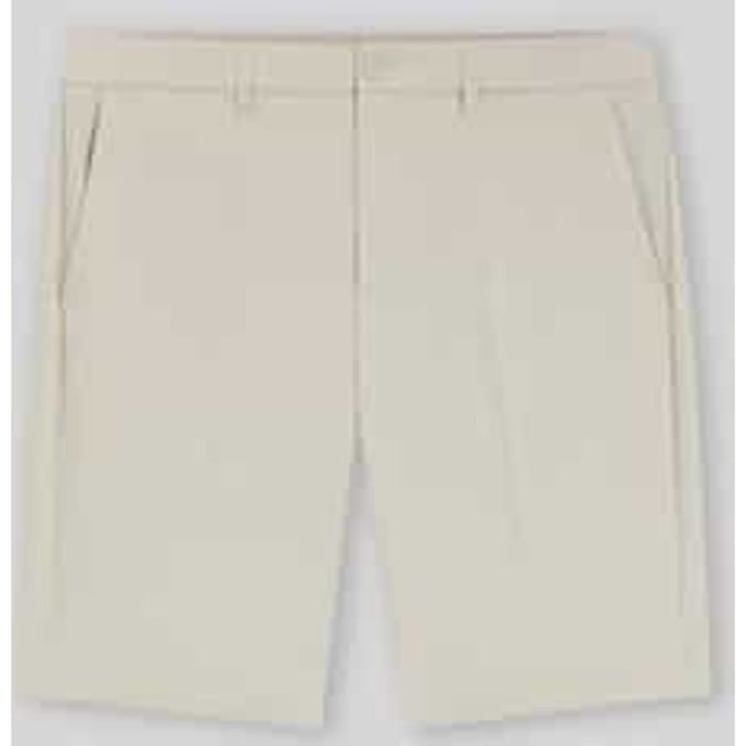 slim fit chino short met persplooien