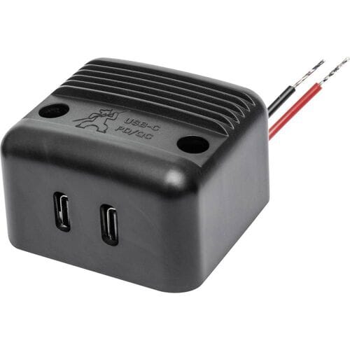ProCar Opbouw-Power USB-C dubbele stekkerdoos PD/QC max. 2x 30 W. 12 V, 24 V