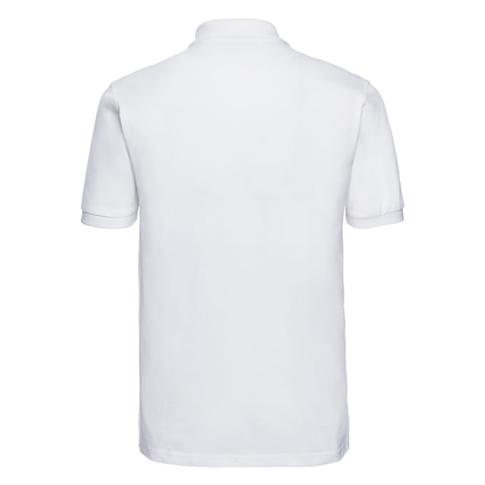 Russell Heren Klassiek Katoenen Polo Shirt (Wit)