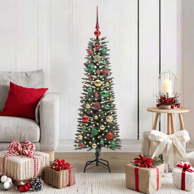 vidaXL - Kunstkerstboom - Groen - 120 - cm - PVC - en - Plastic - en - Staal