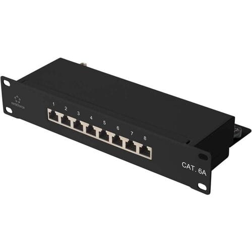 Renkforce RF-4870828 8 poorten Netwerkpatchpaneel 254 mm (10) CAT 6A 1 HE Ingericht