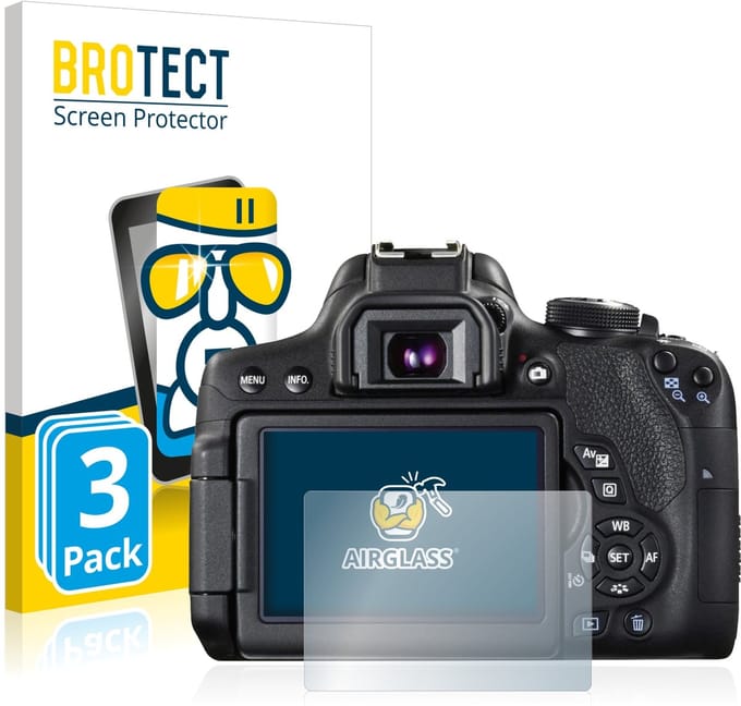 Screenprotector 3 Stuks voor Canon EOS 750D Beschermglas transparant