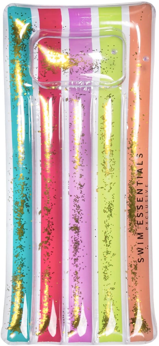 Swim Essentials Luchtbed Zwembad - Luxe - Regenboog - 177 x 67 cm