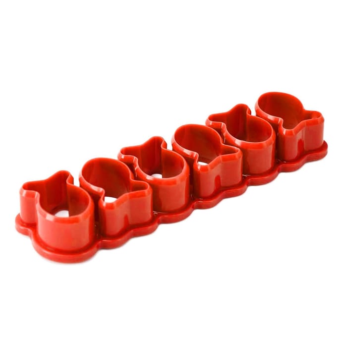 Goudvis Cracker Uitsteker Mini Plastic Herbruikbaar voor Bakken Koekje Piepvormig Oranje oranje