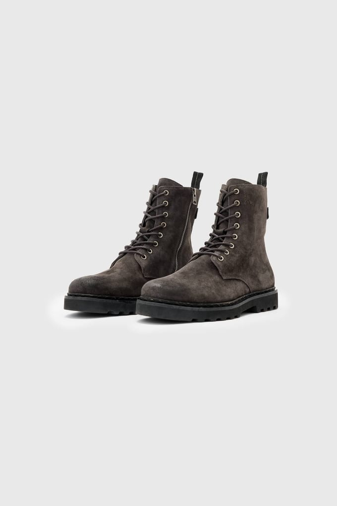 AllSaints Skiff Military Boot Warm Grey Taglia: 43 | Stivali Outlet | Uomo | Grigio