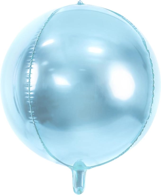 Partydeco - Folieballon rond Licht blauw