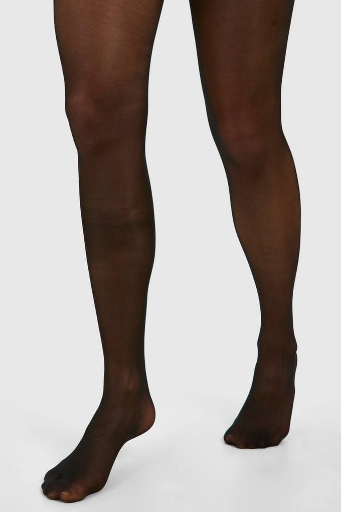 boohoo Dames 3-Pack panty's met 40 denier | Zwart
