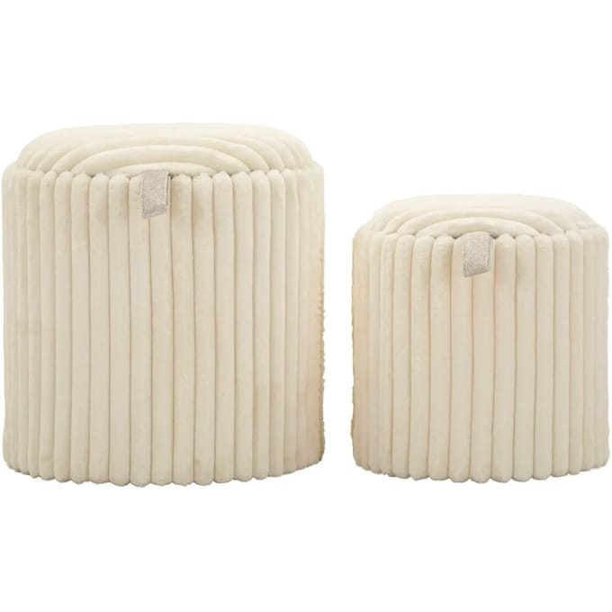 Poef Goteborg Pouf Set 2 Pcs Ø 40×42 cm