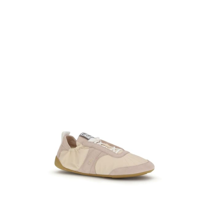 Chloé Beige Nylon Sport Sneakers