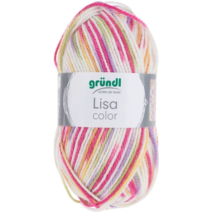 Gründl Wol "Lisa Premium Color" - Rozig/Oranje/Geel, Kleur 02