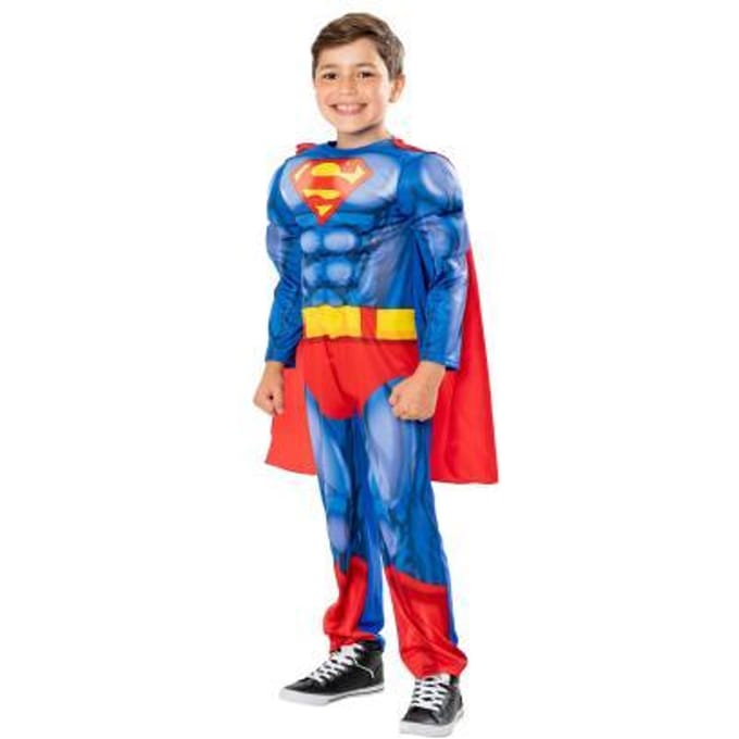 Superman Licentie Gespierd Lichtblauw - Kinderen - Maat 98-104