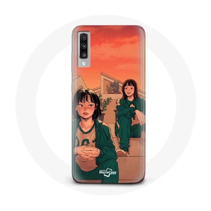 Coque pour Samsung Galaxy A70 Squid Game Kang Sae Byeok Numéro 067 Et Ji Yeong Numéro 240