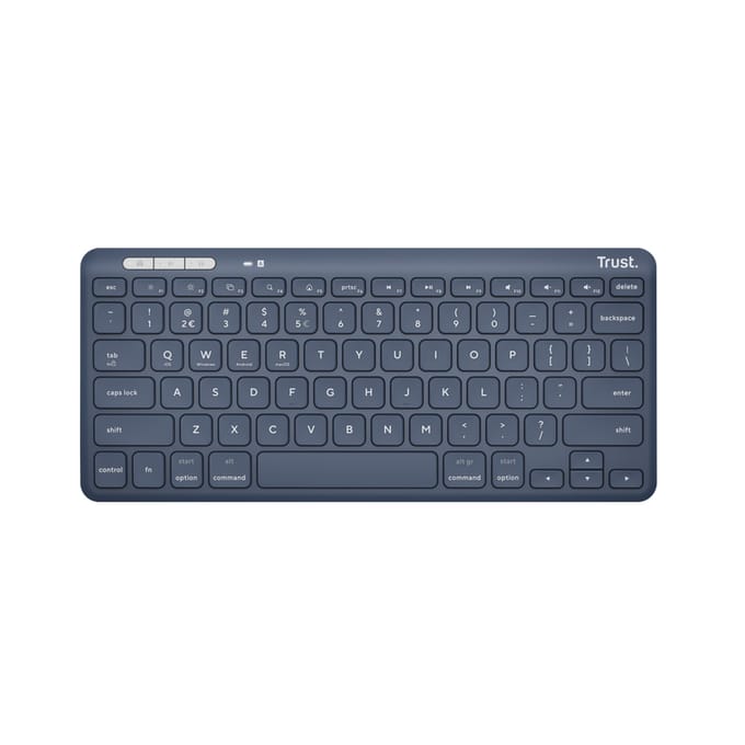 Trust Lyra toetsenbord Universeel RF-draadloos + Bluetooth QWERTY Amerikaans Engels Blauw