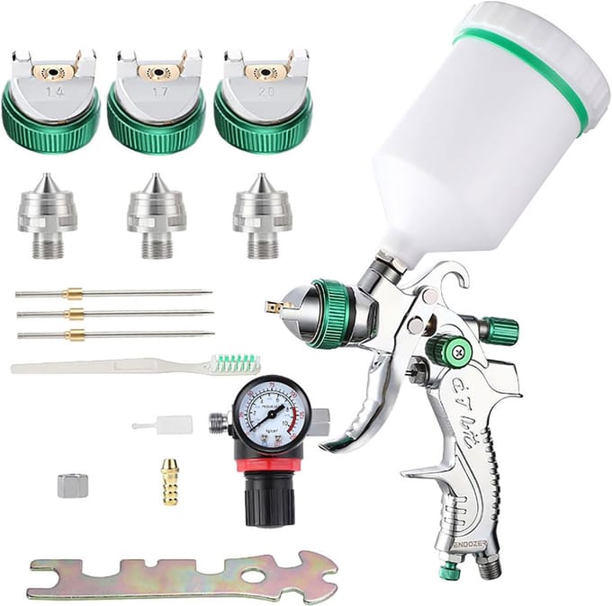 Verfpistool - Verfspuitpistool van 600 ml - voor Primer, Verf, Vernis, Olie en Beits