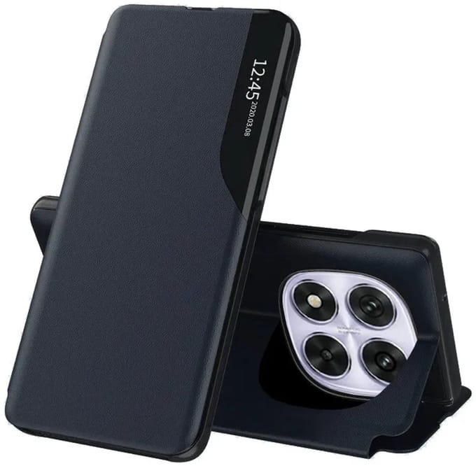 Hoesje geschikt voor Xiaomi Redmi Note 14 Pro 5G / Xiaomi Poco X7 - Techsuit eFold Book Case - Donkerblauw