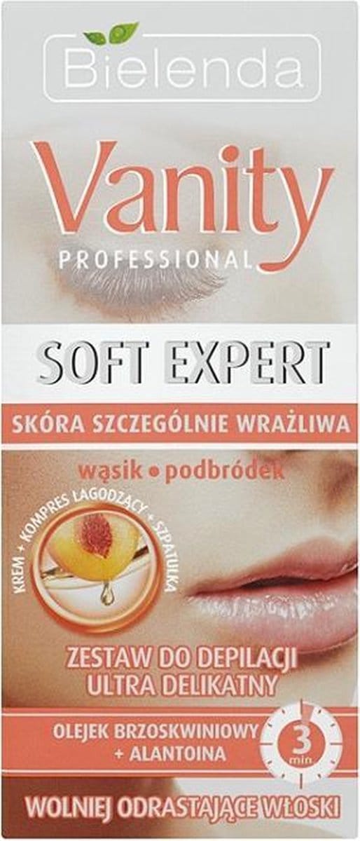 Bielenda - Vanity Professional Soft Expert Face Depilation Kit Ultra Delicate Cream 15Ml + Compress 10Ml + Spatula