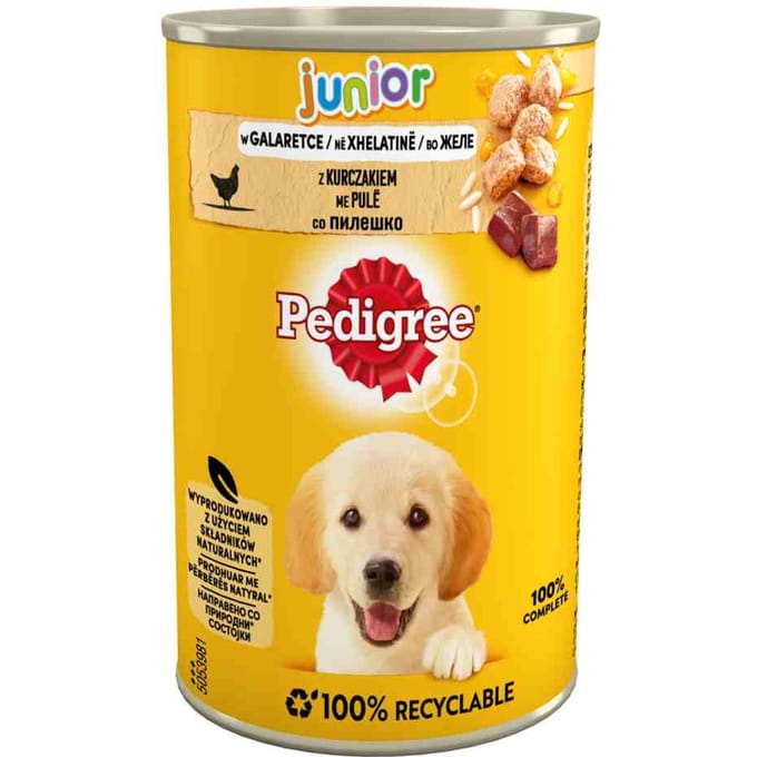 24x400g Pedigree Junior met kip nat hondenvoer