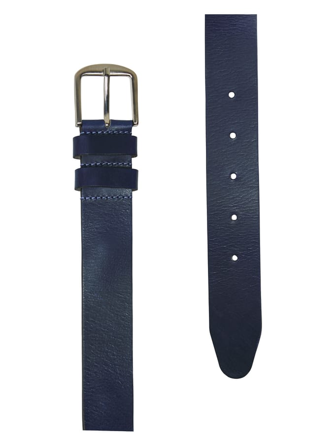Petrol Industries - Heren Leren Riem - Blauw
