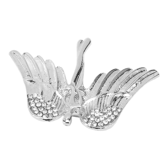 Engel Broche Speld Legering Strass Kraagspeld Jas Trui Decoratieve Accessoires Zilver gray