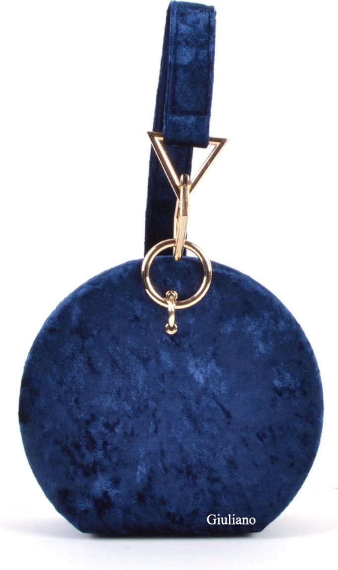 Giuliano avondtasje fluweel - blauw