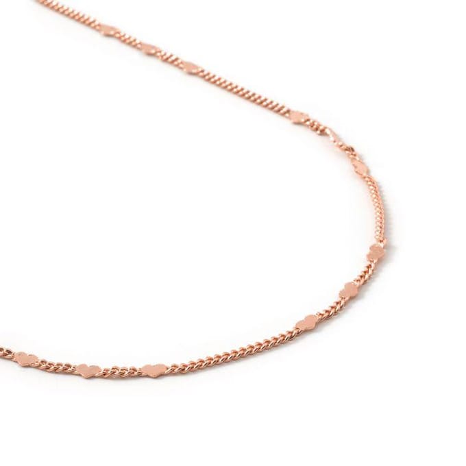 Luxenter ketting afgewerkt in 18 karaat roségoud - Fons