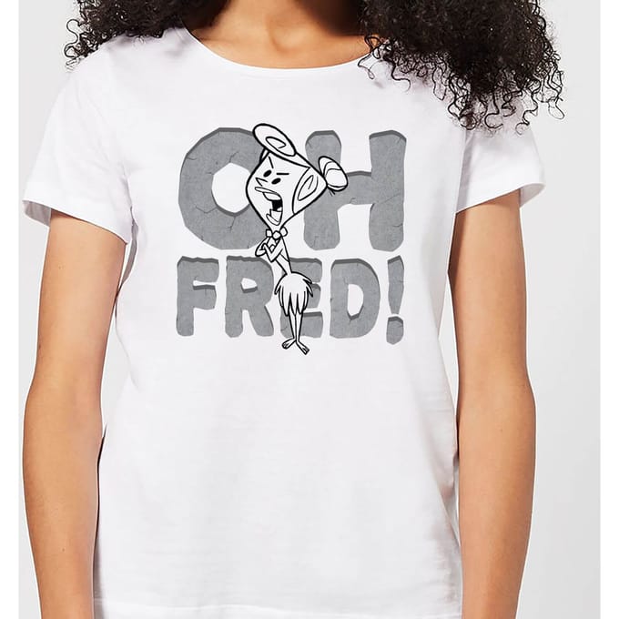The Flintstones Oh Fred! Women's T-Shirt - White - S