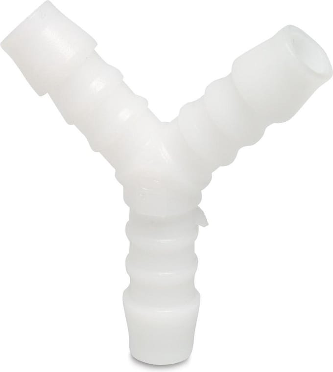 Y-stuk nylon 12 mm slangtule 16bar wit