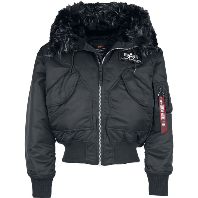 Alpha Industries Bomberjack - 45P Hooded Custom - XL - voor Mannen - zwart