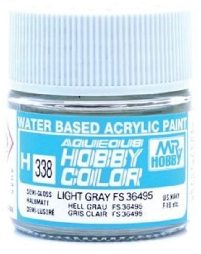 Gunze H-338 - FS36495 Lightgray Sg - Mr. Hobby Aqueous Modelbouwverf 10ml