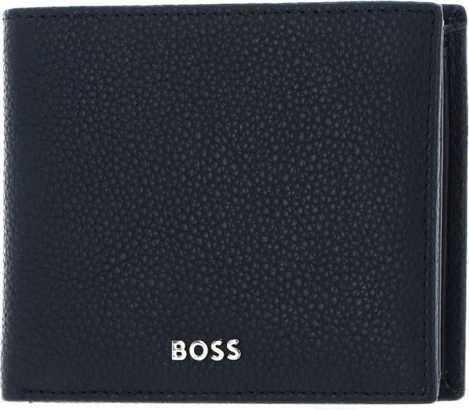 HUGO BOSS Leren Portemonnee Classic Grained Wallet Navy Donkerblauw