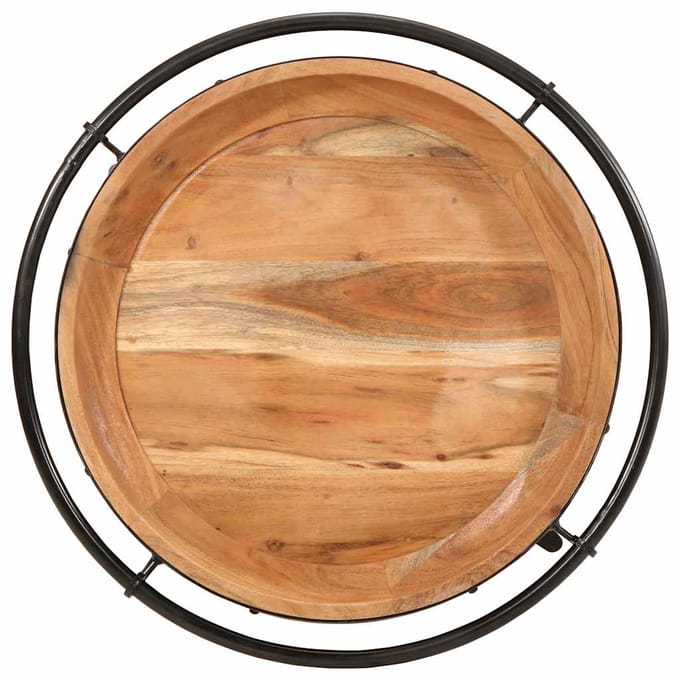 vidaXL - Bijzettafel - Ø55x60 - cm - massief - acaciahout