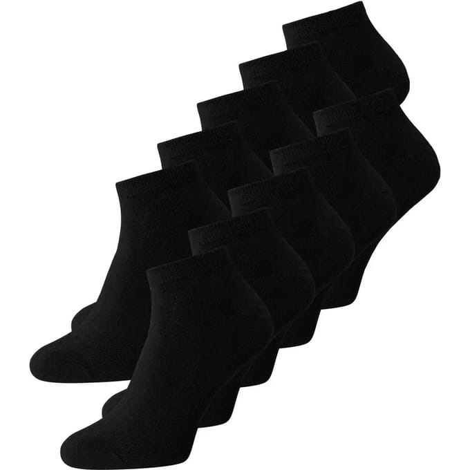 Jack & Jones Sneakersokken Heren JACDONGO 10-pack Zwart-One size (41-46)