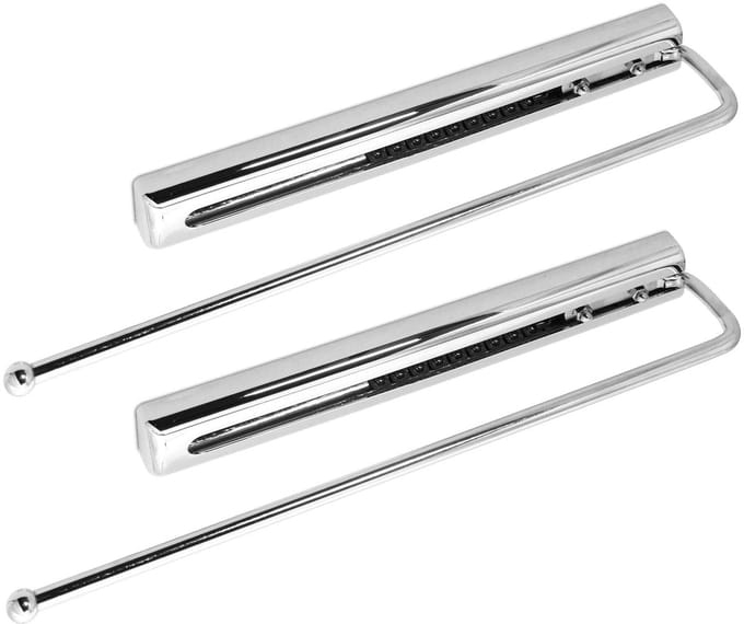 SOTECH 2 x Handdoekenrek 325 mm met 1 arm gepolijst chroom