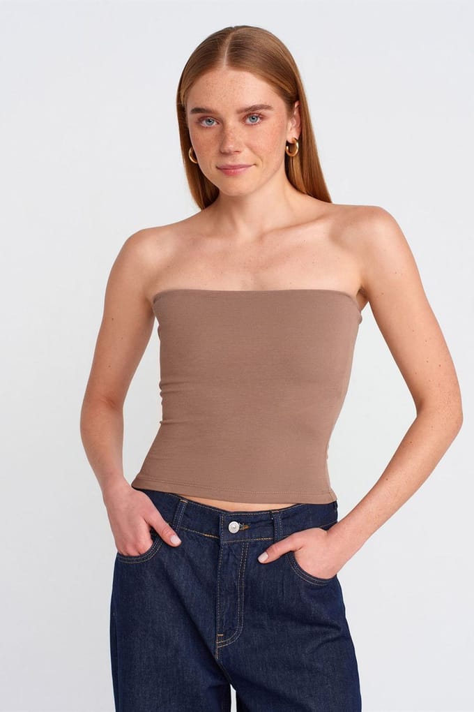 Strapless Bodycon Bandeau Blouse