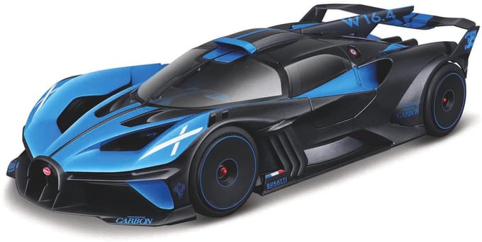 Bburago Bugatti Bolide - Modelauto - Schaal 1:18 - Blauw/Zwart