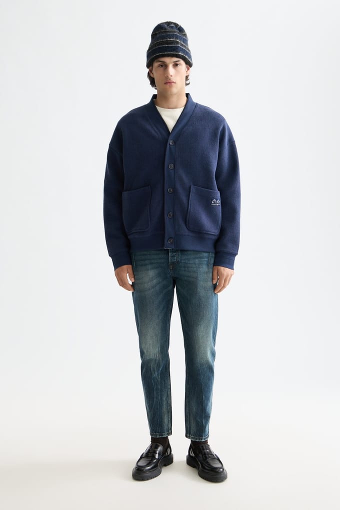 Scotch & Soda Loose Fit Button Down Sweatshirt Peacoat Taglia: M | Outlet | Uomo