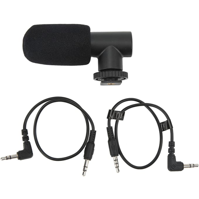 Microphone de Caméra Prise Jack 3,5 mm Suppression de Bruit Microphone Universel pour Téléphone Mobile pour Interviews Vidéo