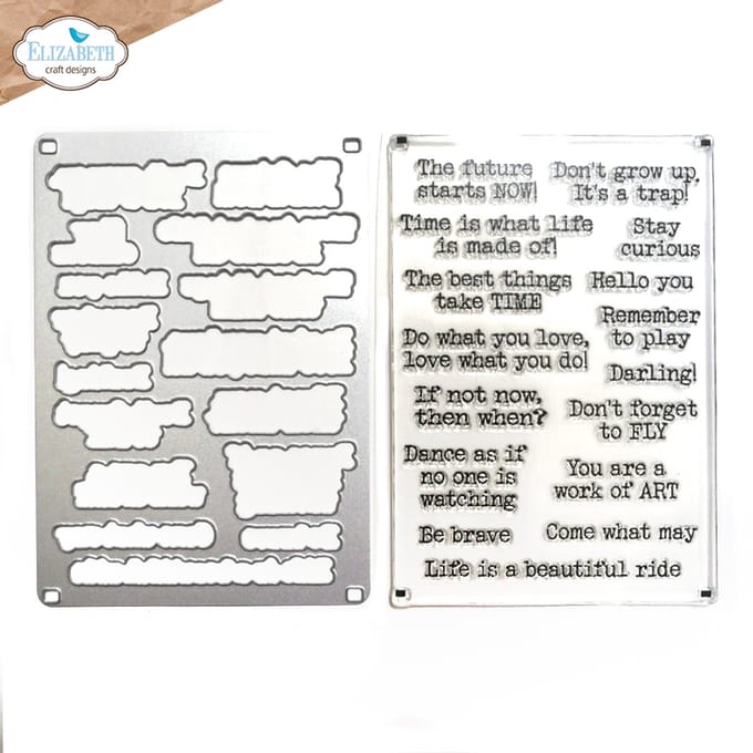 ECD Journal phrases 4 stamp and die set