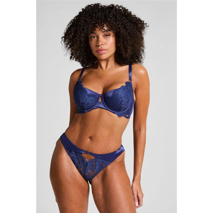 Hunkemöller Hoog uitgesneden brazilian Grace Blauw