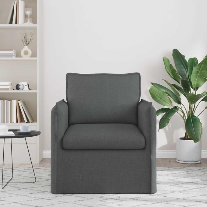 vidaXL - Bank - Donkergrijs - 75 - x - 82 - x - 85 - cm - Stof