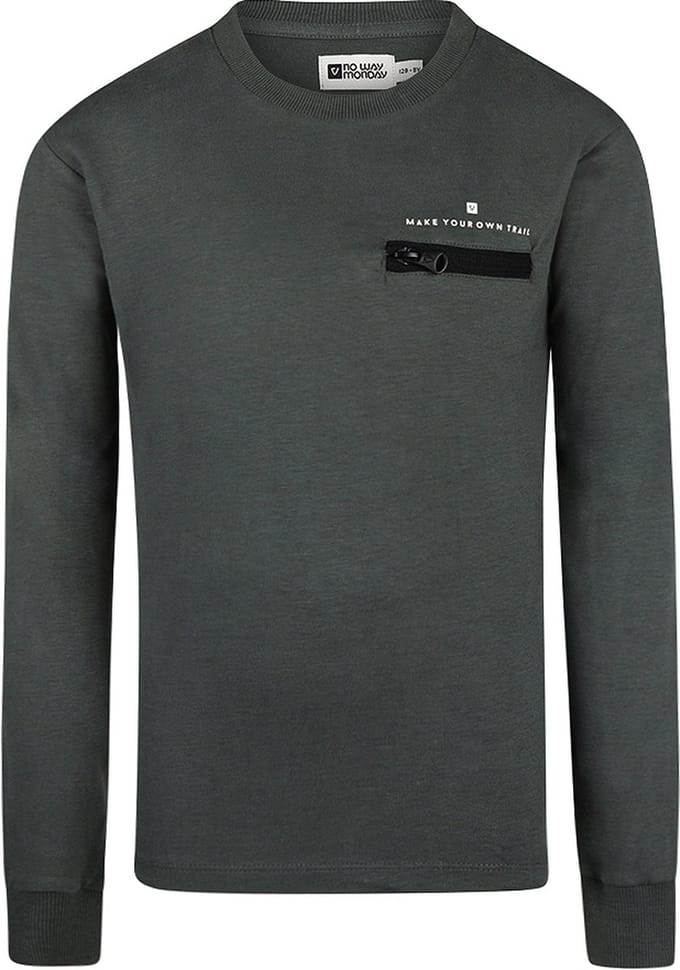No Way Monday - Jongens shirt - Army green - Maat 98