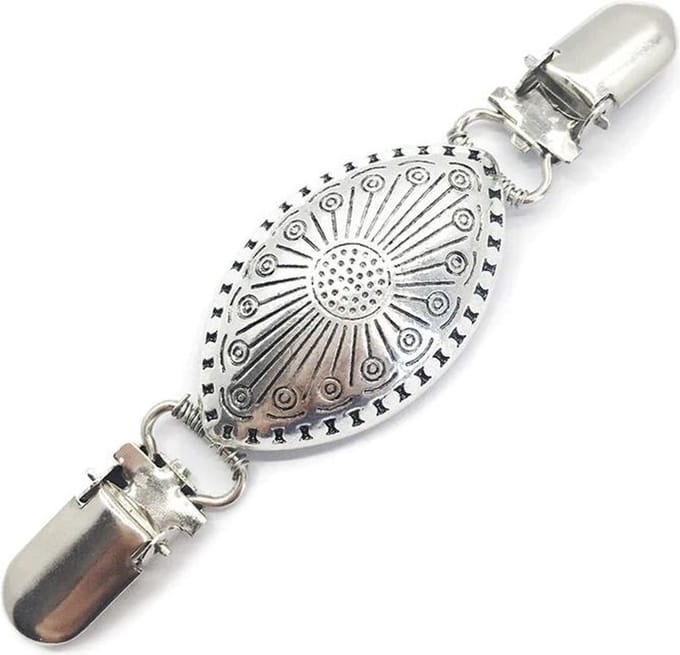Fako Bijoux® - Vestsluiting - Vestclip - Sjaalspeld - Vestklem - Schild - Zilverkleurig