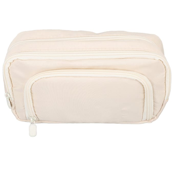 Etui met grote capaciteit Draagbaar Meerdere compartimenten Opbergtas voor schrijfwaren Cosmetische tas voor white
